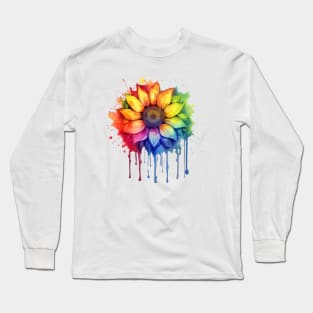 Dripping Sunflower #4 Long Sleeve T-Shirt